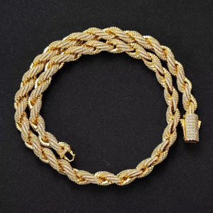 Collar de moissanita de color VVS <span class=keywords><strong>D</strong></span> para hombre al por mayor con plata S925 y eslabón cubano cuerda de tenis helado pulsera de cadena joyería de Hip Hop - Product Image 6