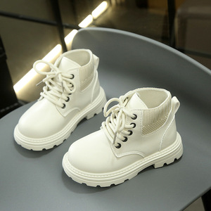 Botas de Estilo Británico para Niños y Niñas, Primavera-Otoño 2025, Suela Blanda, Cuero Sintético Corto, Color Sólido - Product Image 6