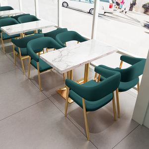 Canapé double personnalisé pour pâtisserie, contre le mur, combinaison table et chaises <span class=keywords><strong>simple</strong></span> et fraîche pour <span class=keywords><strong>restaurant</strong></span> occidental - Product Image 2