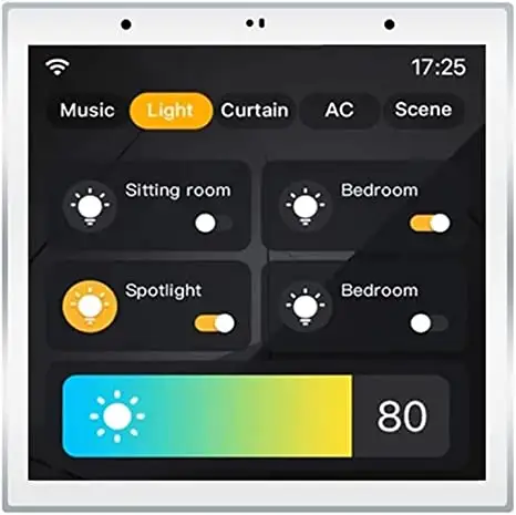 Wholesale Wall Mounted Music Intercom Panel Touch Screen 4 Inch Audio Dimmer and Background Music Player 4'' White