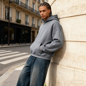 TKAN355 Felpe con Cappuccio Personalizzate da Uomo Oversize Invernali in Pile Vuote con Ricamo Stampa Streetwear per Coppie Felpe Pesanti in Cotone - Product Image 2