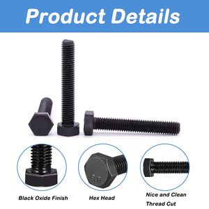 Industrial Standard Fastener for Building and Repair Black Oxide <b>Bolts</b> Hexagonal Head Screws Hex <b>Bolts</b> and Nuts - Product Image 3