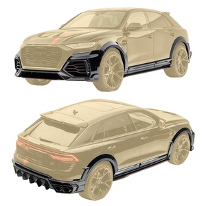 Adatto per <span class=keywords><strong>Audi</strong></span> <span class=keywords><strong>RS</strong></span> Q8 modificato mansoy kit spoiler per auto in fibra di carbonio labbro anteriore labbro posteriore ala superiore ala posteriore - Product Image 6
