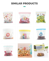 Refermable OEM Marque Impression Personnalisée LDPE Conservation Fraîche Auto-scellant Fermeture Éclair Poly Sac D'emballage Alimentaire Sacs En Plastique Ziplock