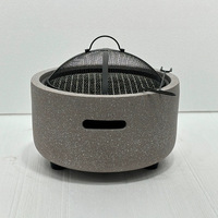 JAS KL-03 Brasero extérieur en acier thermolaqué de haute qualité au design moderne et épuré, 1500W, accessoires pour brasero
