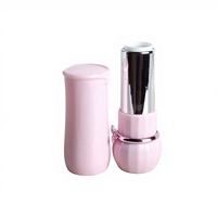 Matériaux d'emballage cosmétique en gros : Tubes de rouge à lèvres papillon rose, Tubes vides ronds pour onguents et rouges à lèvres, en stock.