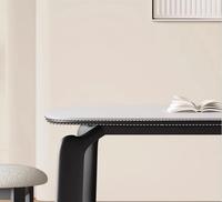 Nouvelle table à manger rectangulaire moderne en bois massif avec plateau en marbre, faite à la main, écologique, ensemble de chaises 6 places pour villa et hôtel, modèle Éléphant