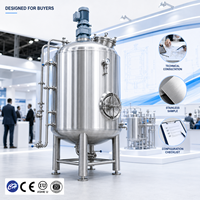 Cuve de Fermentation en Acier Inoxydable 100L-10000L avec Système CIP, PLC et Moteur pour Brasseries, Vins, Vinaigres et Hôtels