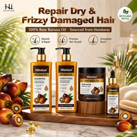 Shampooing et après-shampoing à l'huile de Batana sans sulfate, marque privée OEM, favorisant la croissance des cheveux et réparant les dommages
