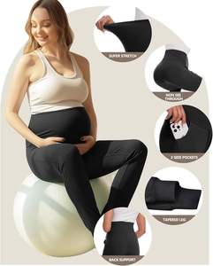 Pantalon <span class=keywords><strong>de</strong></span> maternité pour femmes été Joggers amples pantalons <span class=keywords><strong>de</strong></span> survêtement avec poches doux salon vêtements d'entraînement personnalisé en gros pour la <span class=keywords><strong>grossesse</strong></span> - Product Image 4