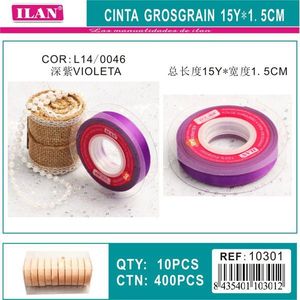 ริบบิ้นอิลน์ กรอสเกรน 15Y 1.5ซม. สีม่วง สำหรับงานประดิษฐ์และตกแต่ง - Product Image 3