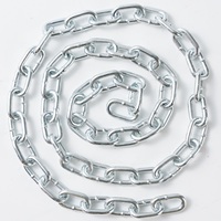 Chaîne à maillons en acier soudé ordinaire DIN5685 DIN763 3MM 4MM 5MM 6MM longue et courte chaîne de traînée en fer galvanisé et en matière plastique au zinc