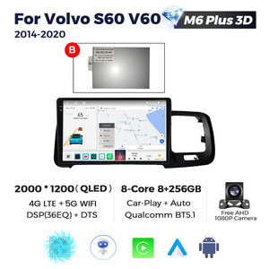 MEKEDE M6 <span class=keywords><strong>Pro</strong></span> 3D ips 1280*720 qled 2000*1200 voiture-play auto écran tactile portable sans fil pour volvo s60 v60 2011-2013 - Product Image 3