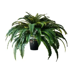 Wholesale Large Artificial Palm Tree Tropical Fake Fern Leafs Silk Persian Leaves For Home Garden Windowsill Yards Decorative