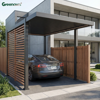 Pergola motorisée autoportante moderne à lames orientables en aluminium, abri de jardin étanche avec stores latéraux anti-vent