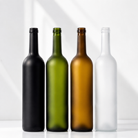 Bouteilles à liqueur en verre transparent de 500 ml et 750 ml, bouteilles à spiritueux vides avec bouchon en liège pour vodka, gin, rhum, whisky, brandy