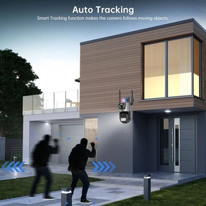 4MP Dual Lens 270° Horizontal 90° Vertical Rotation Red Blue Alarm <b>Light</b> Outdoor PTZ <b>Camera</b> SuLink App For Villa Yard <b>Security</b> - Product Image 5