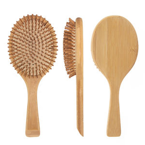 Spazzola Piatta per Capelli in Bambù Naturale Private Label con Cuscinetto d'Aria all'Ingrosso Spazzola Districante in Bambù di Alta Qualità - Product Image 6