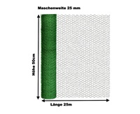 Grillage hexagonal enduit de PVC de 3/4 "-1"- 2 "/filet/grillage de poulet/piège à crabe et à poisson/maille de lapin en rouleaux