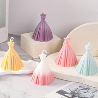 Lilin Soy Wax Beraroma Gaun Pengantin 3D, Lilin Figurine Gaun Putri, Dekorasi Meja Pernikahan, Hadiah untuk Bridal Shower