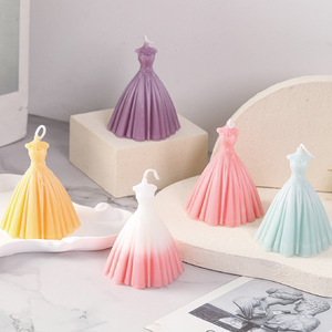 3D Wedding Dress Scented Soy Wax Candle Princess Gown Figurine Candle Bridal Shower Wedding <b>Table</b> Decor Gift - Product Image 4