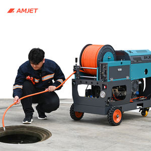 AMJET 300bar pembersih saluran pembuangan tekanan tinggi Jet 2 silinder 8GPM pembersih pipa saluran pembuangan 3/8 80m selang pembersih saluran air Jet - Product Image 1