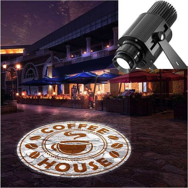 Laser Logo GOBO Projector IP66 Waterproof DJ Effect Light with Dmx512 Control RGB Color for Hotel Wedding Indoor/Outdoor Use