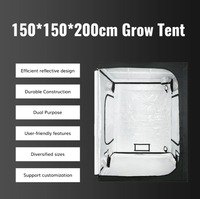 Serre de culture Oxford Silver 600D de qualité supérieure 150cm150cm200cm avec structure métallique