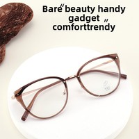Vente directe du fabricant, lunettes ultra légères, vegan, dorées, tendance, motif uni, diamant, anti-lumière bleue, monture intégrale, œil de chat
