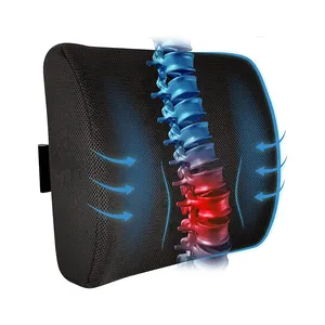 Almofada de apoio lombar de espuma de memória travesseiro ortopédico para cadeira de escritório assento de carro