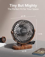 Ventilateur de bureau portable silencieux de 6,5 pouces, mini, avec 3 réglages à 360°, base antidérapante, emballé pour la maison, le bureau, la voiture, les voyages en extérieur