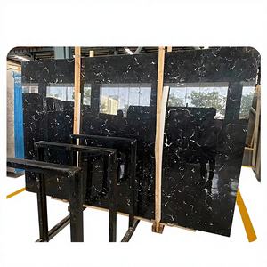 Dalles de marbre noir glacé modernes, grandes plaques polies pour sols, comptoirs, dessus de vanité, panneaux muraux, tables à manger, écologiques, pour hôtels - Product Image 1