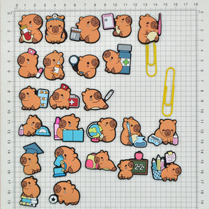 Lớn PVC + kim loại dễ thương capybara lớp giấy clip, phim hoạt hình sáng tạo Bookmark trường văn phòng máy tính xách tay Thẻ quà tặng kẹp giấy văn phòng phẩm - Product Image 2