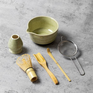 <span class=keywords><strong>Set</strong></span> <span class=keywords><strong>da</strong></span> Tè Matcha con Logo Personalizzato <span class=keywords><strong>da</strong></span> 4 a 10 Pezzi Ciotola <span class=keywords><strong>Giapponese</strong></span> Frusta in Bambù e Supporto per Frusta in Confezione Regalo - Product Image 3