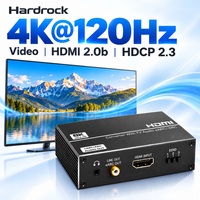 Extracteur audio HDMI 2.0b eARC Hardrock 4K 120Hz HDCP 2.3 7.1CH avec sorties audio optiques et coaxiales pour home cinéma