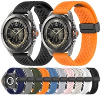 Bracelet de montre à boucle pliante magnétique à trou pour Mi watch5 Bracelet en silicone actif pour Mi watch5 Lite Boucle pliante Bracelet en silicone