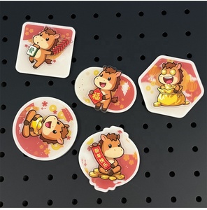 At Yılı Akrilik Buzdolabı Magneti Promosyon İş Hediyesi Sevimli Karikatür Anime Baskılı, Dönen Epoksi Akrilik Buzdolabı Magneti - Product Image 4