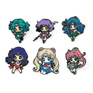 Criativo Sailor Moon Metal Badge Acessório Liga Óleo Gota Broche Pin Esculpida Gravura Técnica para o Ano Novo Chinês Pet Tipo - Product Image 5