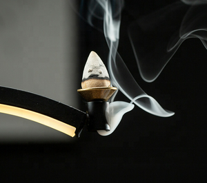 42*41*10cm Led Light Purple Sand Smoke Waterfall Sticks <strong>Holder</strong> Zen Ceramic Buddhha Backflow Incense Burner with Lamp Decor - Product Image 4