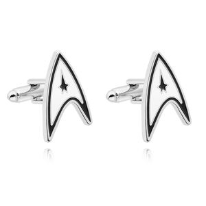 <strong>Trek</strong> Cufflinks Zinc Alloy High Quality Men&amp;#39;s <strong>T</strong>-<strong>shirts</strong> Cufflinks Silver Plated Fashion Jewelry <strong>Star</strong> for Men - Product Image 5