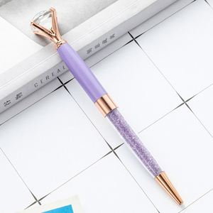 Big Diamond Rotating Metal Ballpoint Pen Custom Logo Printed Crystal Pen Corporate Activity Business <b>Gift</b> Promotional <b>Stationery</b> - Product Image 5