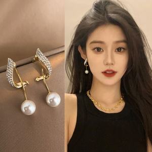 Pearl Earring <b>for</b> <b>Women</b> 14K Gold Plated Stainless Steel Trendy Party Knot Earrings Korean Delicate Irregular Design Custom Made - Product Image 3