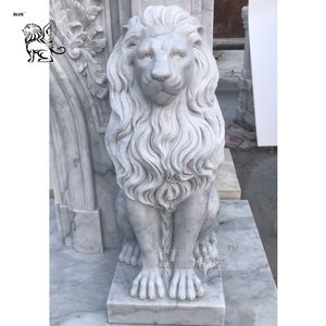 फैक्टरी कस्टम आधुनिक सजावटी हाथ नक्काशीदार शेर मूर्ति चिमनी <span class=keywords><strong>Mantel</strong></span> Carrara संगमरमर चिमनी - Product Image 5