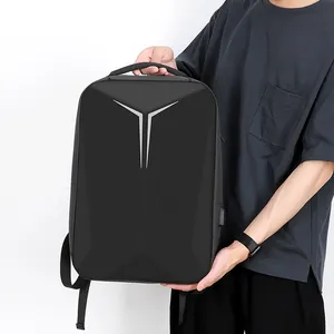 Large Capacity Hard Material Waterproof USB Interface Backpack 180 degrees open Bag For Business Men