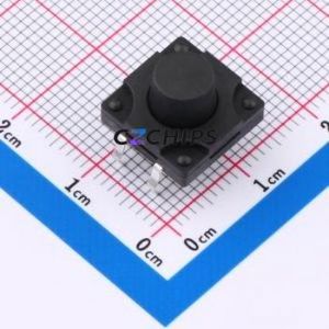 SMG-12-H080A1 Tactile Switch Through hole Component (THT)-4P,12x12mm Switch Single Pole Single Throw Round Button 2.5N 12mm - Product Image 1