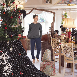 Pantalon de pyjama en polyester à carreaux de Noël pour hommes et femmes adultes, confortable, 100 % coton, bleu, vert, noir, rouge - Respirant - Product Image 3