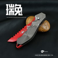 Arena Breakout Game Animal Theme Rui Rabbit Weapons Model Alloy Crafts Ornaments Bouncing Edition 22CM Toy Knifes