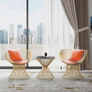 Home Modern Dining <b>Chair</b> with Stainless Steel Frame and Comfortable Cushion Living Room <b>Lounge</b> <b>Chair</b> - Product Image 5