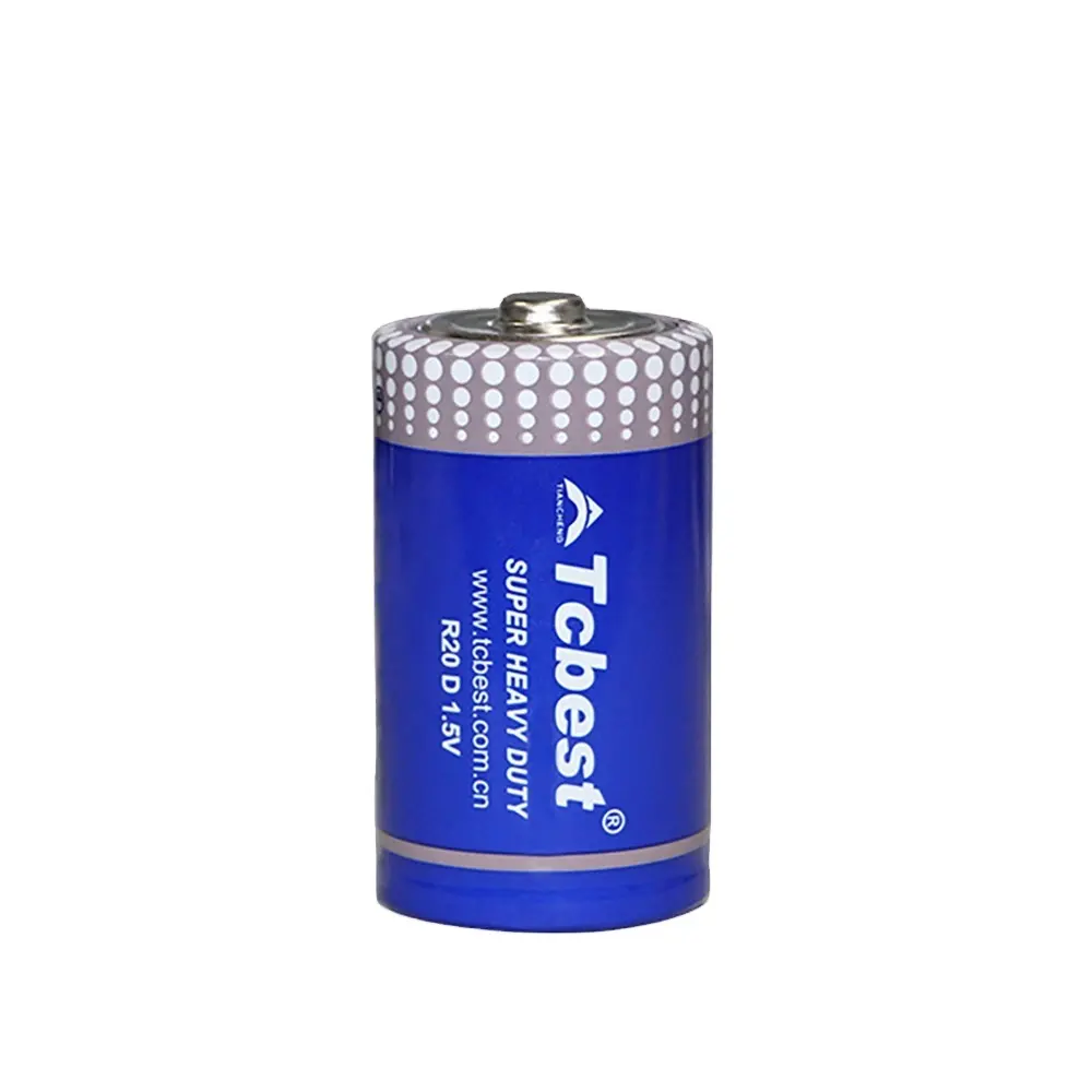 Tcbest OEM 1.5V P20P UM1 D 아연 탄소 배터리 가전 제품에 대한 고품질 슈퍼 헤비 듀티 배터리