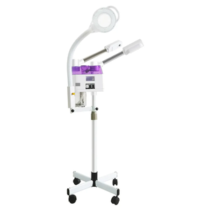 Hot Sale 3 In1 Hot and Cold Face <b>Steamer</b> With 8x Magnifying Lamp Ring Light for Salon Sauna Vapor Ozone Vaporizer Facial <b>Steamer</b> - Product Image 1